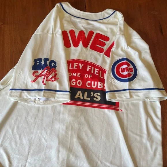 Chicago Cubs Big Al's Takeover adult White and Red Baseball Jersey - Picture 7 of 16